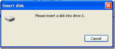 Lỗi Please insert a disk into